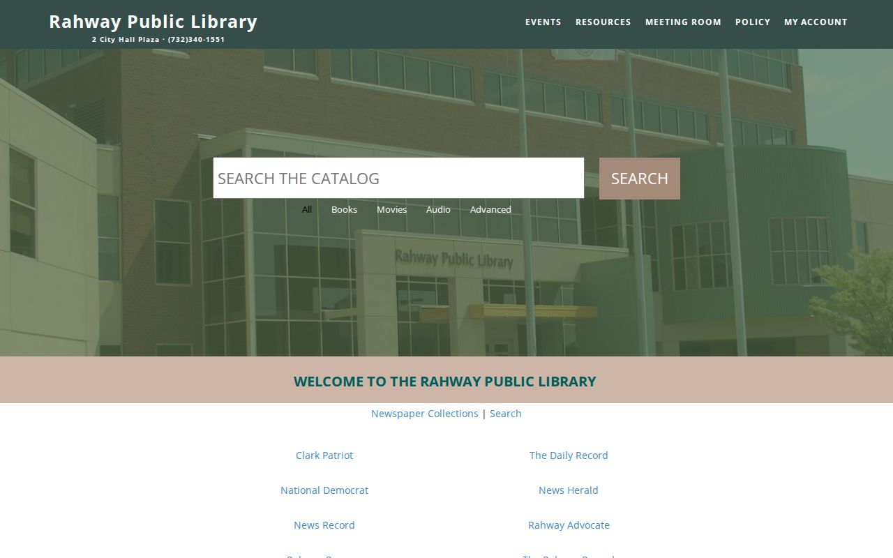 Rahway city directory library local-history collection